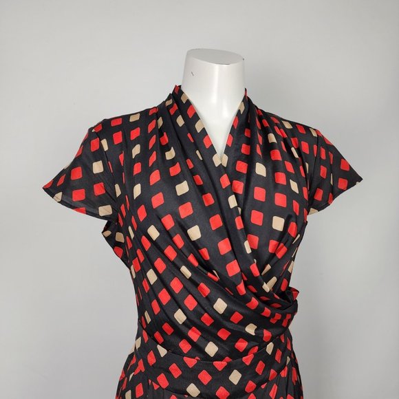 Venus Red & Black Wide Leg Jumpsuit Size M - Picture 2 of 16